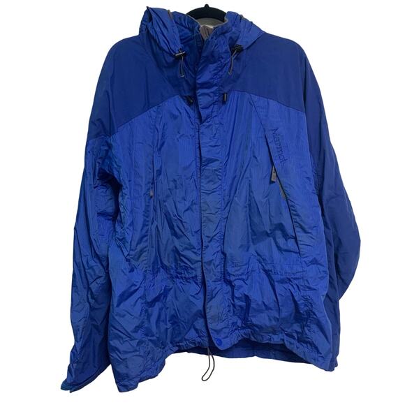 Marmot Men's Blue Outdoor Hooded Zip-Up Jacket Size Large - Picture 2 of 10